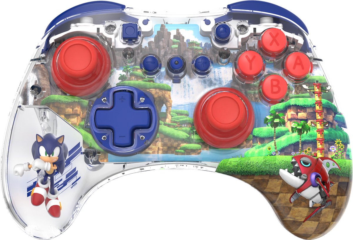 PDP REALMz Draadloze Controller - LED-verlichting - Sonic Green Hill Zone - Nintendo Switch