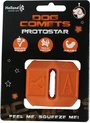 Dog Comets Protostar Cube de jouet durable pour chien - Cacher des friandises - Extrêmement solide - 8 cm de diamètre - Orange - Convient aux chiens