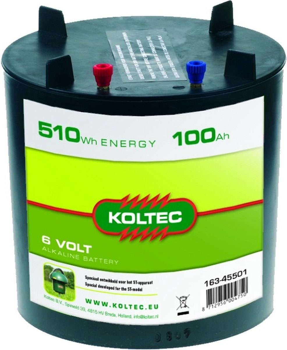 Koltec Batterij 6 Volt 510 WH rond 100 Ah - Koltec