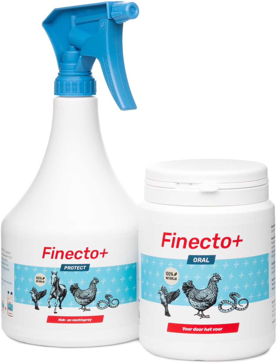 Finecto+ Voordeelpakket voor pluimvee en vogels 1x Finecto Spray + 1x Finecto Oral