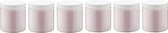 Scrubzout Rozen - 300 gram - Pot met witte deksel - set van 6 stuks - Hydraterende Lichaamsscrub