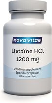 Nova Vitae - Betaine Hydrochloride - Betaine HCl 1200 mg - Spijsvertering - Maagzuur - 180 capsules