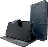 HEM Stylish Book Case (geschikt voor S24 Plus) Samsung S24 Plus hoesje met 3 pasjesuitsnedes + fotovakje - Portemonneehoesje - pasjeshouder - Donkerblauw