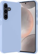 Hoesje Geschikt voor Samsung S24 Hoesje Siliconen Cover Case - Hoes Geschikt voor Samsung Galaxy S24 Hoes Back Case - Lichtblauw
