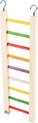 Duvoplus - Speelgoed Voor Dieren - Vogel - Kleurrijk Houten Ladder 46x12,8x2cm Meerkleurig - 1st