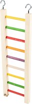 Duvoplus - Speelgoed Voor Dieren - Vogel - Kleurrijk Houten Ladder 46x12,8x2cm Meerkleurig - 1st