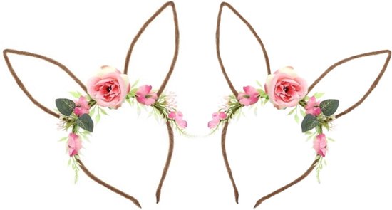 DHWEKU Bandeaux d'oreilles de Lapin de Pâques, Barrettes à Cheveux de Lapin, Pâques Lapin Deguisement Costume Accessoire pour Enfants Adulte Cadeaux De Pâques