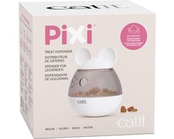 Catit - Speelgoed Voor Dieren - Kat - Ca Pixi Treat Dispenser Mouse 8x8x10cm Wit - 1st
