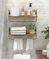 Doucheplank -badkamerrek voor aan de muur, - keuken wandrek - Wandplank / Verbluffende decoratie Set of 2