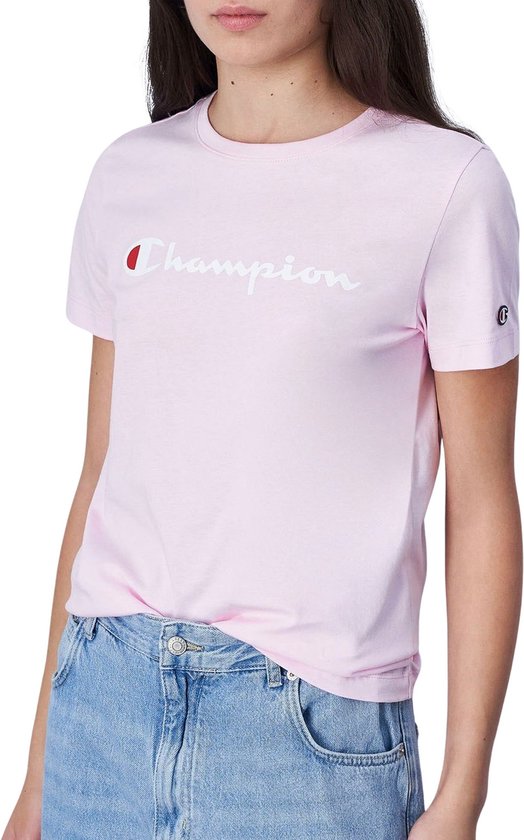 Champion Big Script Logo Crewneck T-shirt Vrouwen