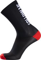 Nalini - Unisex - Fietssokken Winter - Warme Wielrensokken - Thermo - Rood - Zwart - FOLLOW ME SOCKS - L/XL