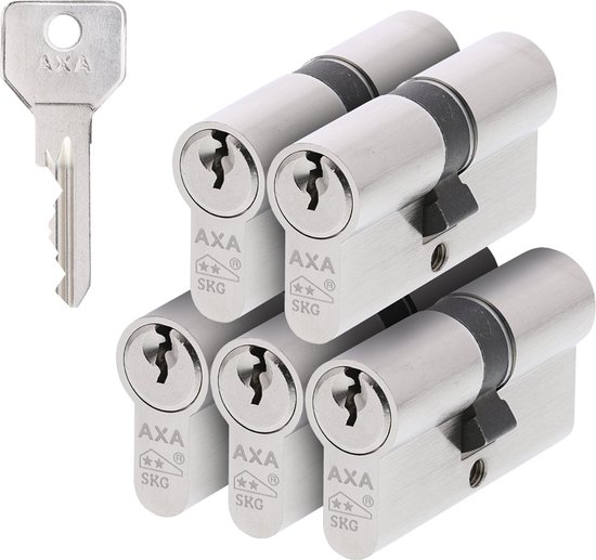 Foto: Axa cilinders security skg per 5 stuks 30 30 gelijksluitend