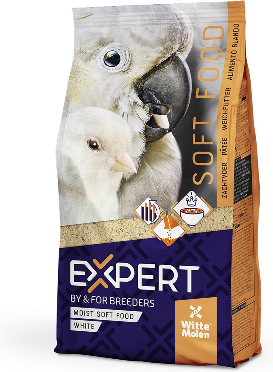 Witte Molen - Binnenvogelvoer - Vogel - Expert Zachtvoer Blank 10kg - 1st