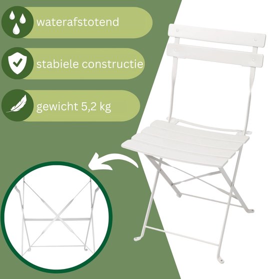 Bistroset 3-delig - Tuinset - Balkonset - Stoelen met Tafel - Tuintafel