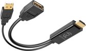 HDMI vers DisplayPort - Avec adaptateur USB actif - 4K @ 60Hz