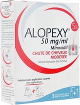 Alopexy Minoxidil 5% spray 3 flacons 60ML|Haargroei|Haaruitval| Minoxidil|5%|Heren|Gratis pipet| 3 maanden|