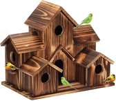 Vogelhuisje Vogelvoer plek Vogelnest groot en hout - vogelvoederhuisje - DIY knutselen meisjes en kinderen hobby verf en bouwpakketten