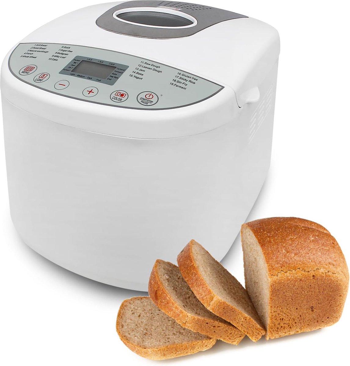 Broodbakmachine - Broodmachine - Meerdere Progamma's - Timer - Volledig Automatisch - Makkelijk te Gebruiken - Merkloos