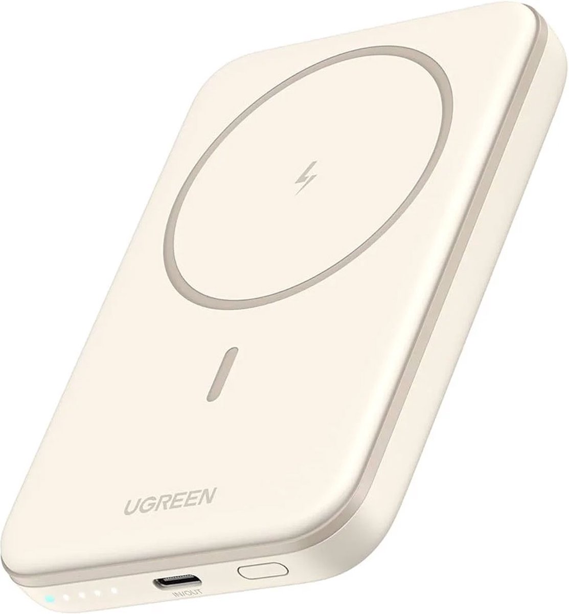 UGREEN Mini Draadloze Powerbank 5000mAh Magnetisch Beige - UGREEN - €34,20
