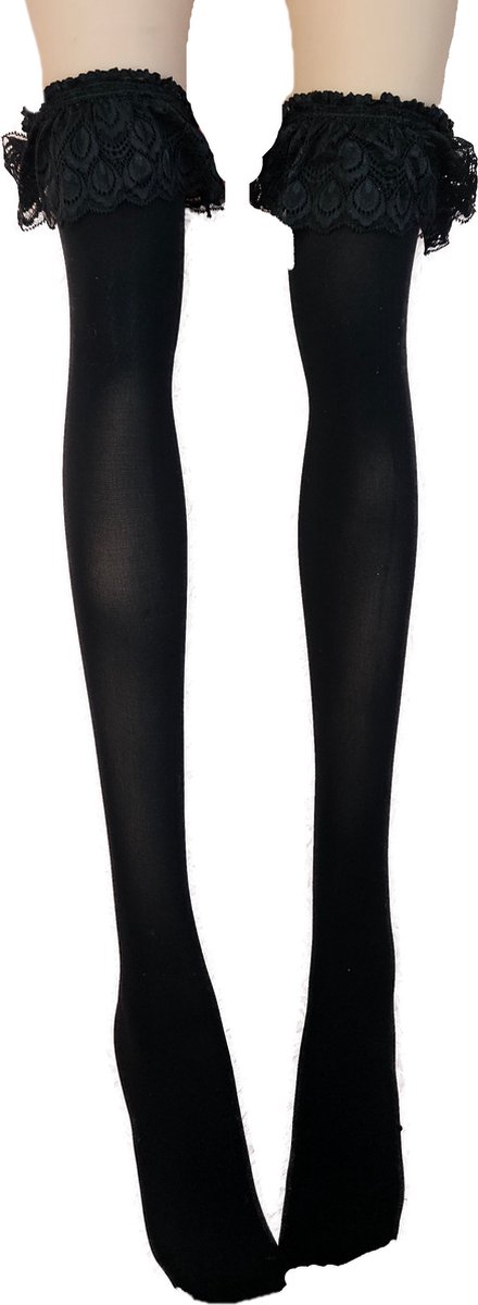 Goedkoopste BamBella® - Erotisch Panty kousen dames - Sexy hoge sokken zwart