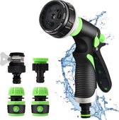 Tuindouche, handdouche tuinspuitpistolen, 8 instelbare irrigatiepatronen, instelbare waterstroom (groen)