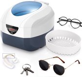 Professionele Ultrasoon reinigingsapparaat - Ultrasoon Reiniger - Voor Brillen, Sieraden, Horloge en Make up kwasten - 750 ml - Wit