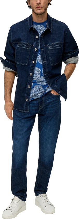 S'Oliver Men-T-shirt--56A2 BLUE-Maat XXL