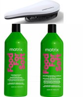 Matrix - Food For Soft Set - Groot - 1000ml - Benefit - Shampooing + Après-shampooing + KG Brosse Démêlante - Résultats Total -