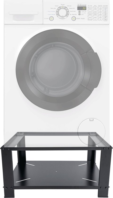 CLP Lunas Wasmachinepoot - Wasmachine Onderstel - Wasmachine verhoger - Wasmachine Sokkel - Universele Wasmachine Onderstel - zwart