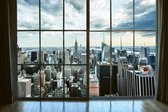 Fotobehang - Manhattan Window View 375x250cm - Vliesbehang
