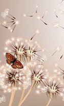 Fotobehang - Dandelions and Butterfly 150x250cm - Vliesbehang