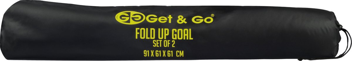 Get & Go Voetbaldoel Opvouwbaar Set van 2 - 91x61x61 cm - Voetbalgoal voor kinderen - Zwart/Geel — afbeelding 4