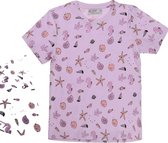 Glo-Story t-shirt zee schelpen lila paars 146