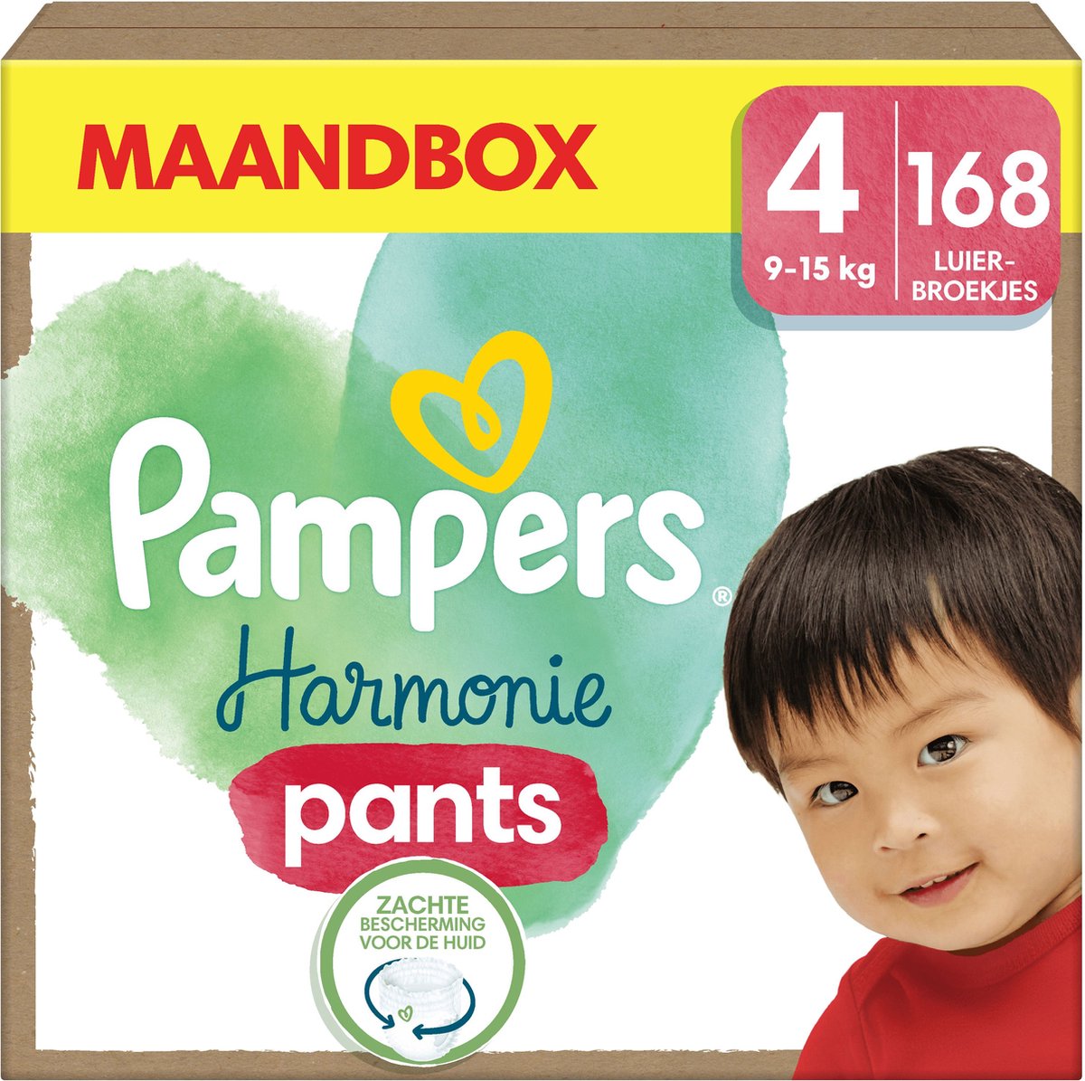 Pampers Harmonie Pants - Maat 4 (9kg-15kg) - 168 Luierbroekjes - Maandbox - Pampers