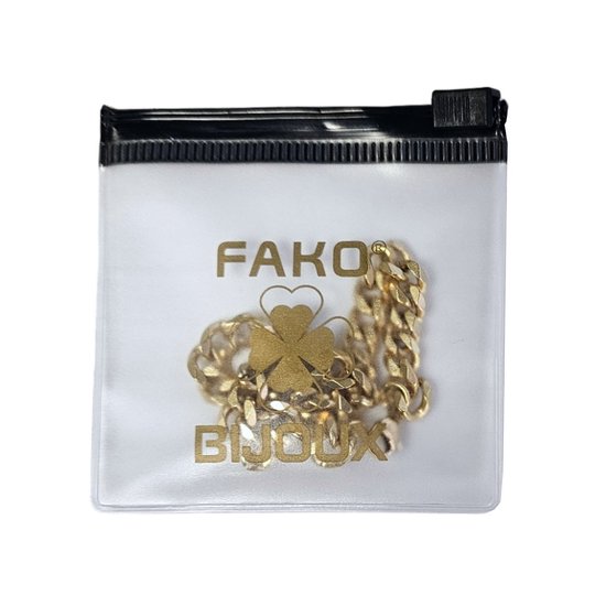 Fako Bijoux® - Bracelets à maillons Lien Gourmet - Lien Cubain - Acier - Acier Inoxydable - 9mm - 18cm - Doré