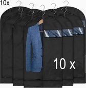 Sac à vêtements - 10x Sacs à vêtements XL Zwart avec fermeture éclair - 60x140 - Housse à vêtements - Housse de protection pour vêtements - Rangement