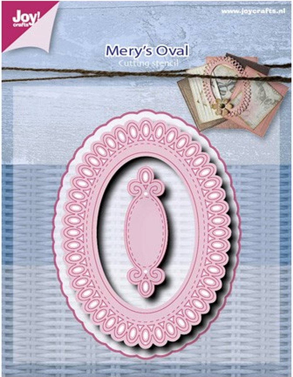 (6002/0518)Cutting & Embossing stencil Mery's oval