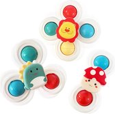 Fidget Spinners 3 pièces pour bébés - Jouets pour bébé avec ventouses - Jouets de bain - speelgoed de bain pour Bébé Spinner - Fidget Ventouse - Tout-petit