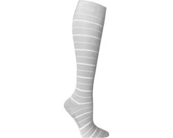 Supcare compressiekousen maat L (43-45) – bamboo white – trendy compressie sokken – steunkousen – ademend – gezwollen, vermoeide en pijnlijke benen & voeten – spataderen - dagelijks gebruik – vliegreizen – zwangerschap – dames en heren