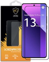 Xiaomi Redmi Note 13 Pro Plus Screenprotector - MobyDefend Screensaver Met Zwarte Randen - Gehard Glas - Glasplaatje Geschikt Voor -