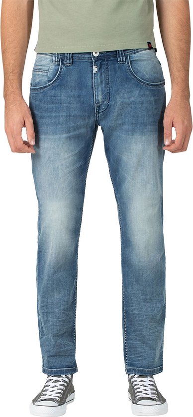 TIMEZONE Heren Jeans Broeken GerritTZ regular/straight Fit Blauw 38W / 34L Volwassenen