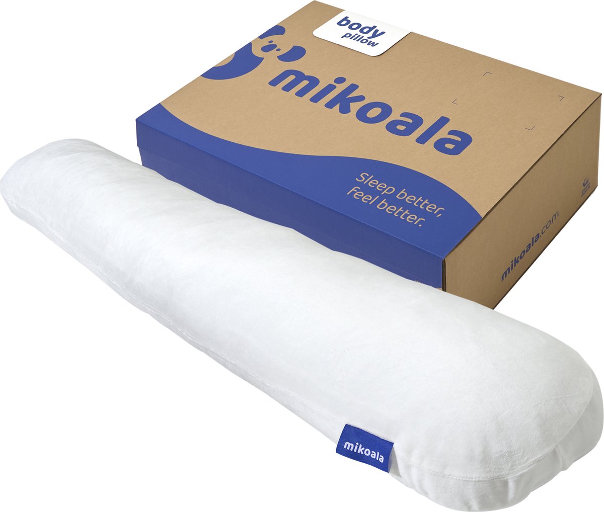 Goedkoopste Mikoala Body Pillow 140 cm – Ergonomisch Lichaams- en Zwangerschapskussen – Voedingskussen tegen Nek-, Rug- en Hoofdpijn