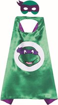 Ninja Turtles Paars - Cape - Masker - Carnaval - Verkleedkleding Kinderen - Ninja Turtles verkleedpak