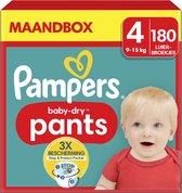 Pampers Bébé-Dry Pants - Taille 4 (9-15kg) - 180 Nappy Pants - Boîte Mensuelle