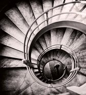 Fotobehang - Spiral Stairs 225x250cm - Vliesbehang