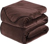Dikke Fleece Plaid Deken 230x270 cm - Dekentje - Zacht en Warm, Dubbelzijdig Omkeerbaar voor Dubbel Bed en Flanellen Sofa/Bank