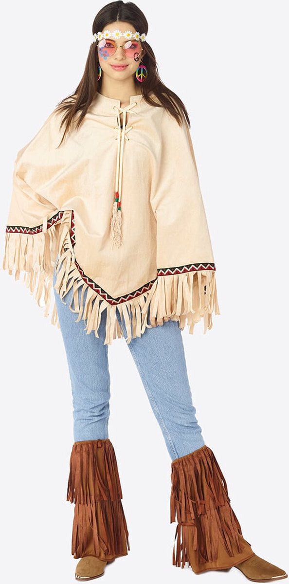 Poncho Ibiza Indiaan Beige