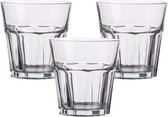 Urban Living Waterglazen Vegas - transparant glas - 3x stuks - 270 ml - drinkglazen/sapglazen