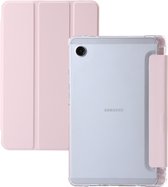 Geschikt Voor Samsung Galaxy Tab A9 Hoes - A9 Variant Case - 8.7 inch A9 Hoesje - Folio Case Cover - Shockproof - Met Autowake - Met Standaard - Hoesje Met Pencil Houder - Dun - Roze