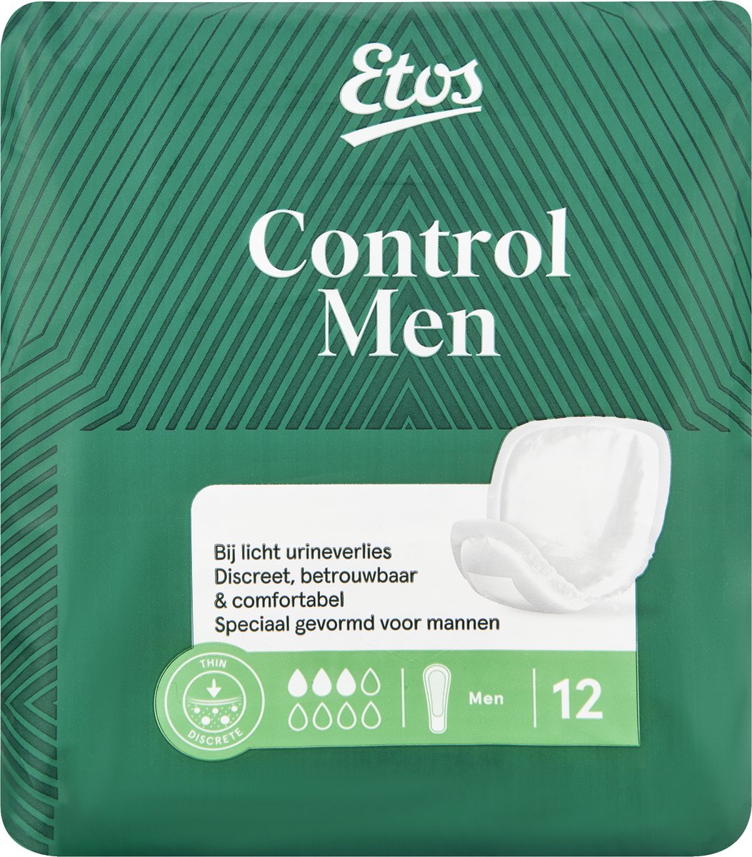 Goedkoopste Etos Incontinentieverband - Mannen - 12 stuks